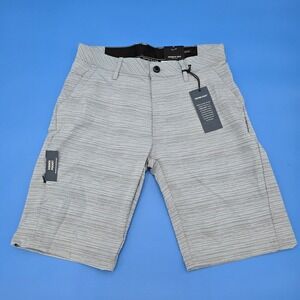 NEW Kenneth Cole Techni-Cole Men's Tech Stretch Slim Fit Shorts Light Grey Sz 29